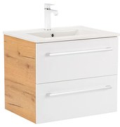 Dulap inferior Vario Clam 60 cu lavoar stejar-alb