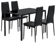 Juskys Set de sufragerie Dalya - negru