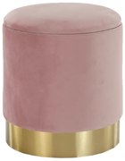 Taburet, catifea Velvet gri maroniu TAUPE/crom auriu, ANIZA Taburet, catifea Velvet roz/crom auriu, ANIZA