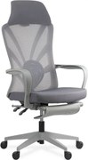 Scaun ergonomic SYYT 9512 gri, spătar rabatabil și suport picioare