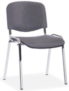 Scaun de conferinta Viva, picioare cromate, gri