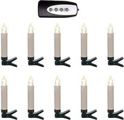 HI Mini lumânări cu LED și RC, wireless, 10 buc.