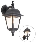 Lampă de perete clasică de exterior negru reglabilă IP44 - Capital