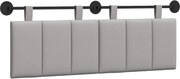 vidaXL Cap de pat suspendat Dungi Gri nori 150 x 55 x 5 cm țesătură