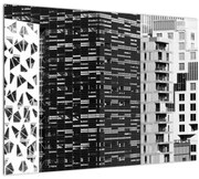 Tablou cu arhitectura alb neagră (70x50 cm)