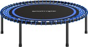 SPORTNOW Trambulină Elastică Fitness cu 36 de Corzi din Oțel și PP, Ø114x31 cm, Albastru | Aosom Romania
