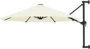 vidaXL Umbrelă soare, montaj pe perete, stâlp metalic, 300 cm, nisipiu