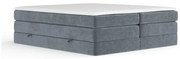 Pat boxspring gri închis cu spațiu de depozitare/fără tăblie 160x200 cm Juniper – Maison de Rêve