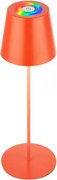 Briloner 7510012-LED RGB dimabilă lampă de masă CALIDA 2,5W/5V IP44 1200mAh portocalie