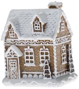 Casă de turtă dulce LED de Crăciun, 8,1 x 10,3 x 6cm, poliresină