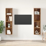 vidaXL Dulap pentru TV pe Perete 4 pcs Lemn vechi 37 x 37 x 72 cm