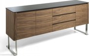 Comoda eleganta design LUX Walnut/Black AC-191-M