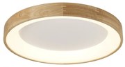 Lustra LED aplicata moderna design lemn natural 45cm Silvam