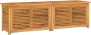 vidaXL Ladă depozitare grădină cu geantă, 175x50x55 cm, lemn masiv tec