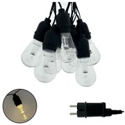 Ghirlandă LED decorativă pentru exterior, 10 LED, 0,15 W, 230 V, 3,8 m, IP44, negru