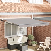 vidaXL Cortina Retractabilă Gri deschis 350 x 250 cm țesătură