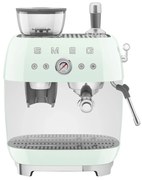 SMEG 50's Retro Style EGF03 Cafetieră cu pârghie cu râșniță de cafea 2 căni, verde pastel - Smeg