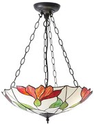 Endon 70946 - Candelabru pe lanț Tiffany BOTANICA, 3xE27/60W/230V, diametru 45 cm