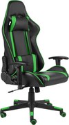 vidaXL Scaun de jocuri pivotant, verde, PVC