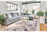 Covor gri/crem din lână 200x300 cm Plants – Agnella