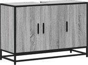 vidaXL Dulap pentru chiuvetă de baie gri Sonoma 90x33x60 cm lemn
