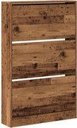 vidaXL Dulap pentru pantofi cu raft Lemn vechi 80 x 21 x 125,5 cm