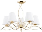 Lustră pe tijă MONZA 5xE14/10W/230V auriu