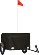 vidaXL Remorcă pentru biciclete, negru, 45 kg, fier