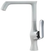 Baterie bucatarie lebada monocomanda  alb-crom TRENDY S