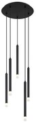 Lustra suspendata design minimalist BLAKE 5L negru