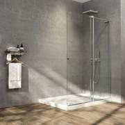 Paravan de dus tip Walk-in Fluminia Vario crom-transparent 120 cm sticla securizata 8 mm