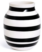 Vază din gresie Kähler Design Omaggio, înălțime 20 cm, negru - alb