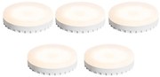 Set de 5 becuri LED GX53 reglabile 7W 750 lm 3000K