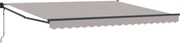vidaXL Cort electric retractabil Gri deschis 400 × 300 cm