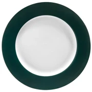 Farfurie portelan, desert, verde/alb, 19 cm, aura g