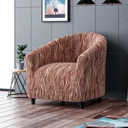 Huse bielastice UNIVERSO NOU dungi maro fotoliu de club (l. 50 - 70 cm)