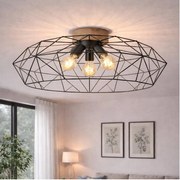 Brilagi - Plafonieră WOODY BASKET, 3 x E27/60W/230V, Ø 80 cm, stejar