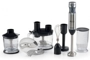 Set blender, mixer, tocator 7in1 Ariete 4 BLADES 0898/11, 1000W, 10 viteze, 7 functii, Turbo, Negru/Inox