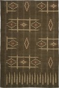 Covor din bumbac țesut manual cu model geometric, 120×180 cm, „Kaki Kilim"