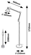 Lampadar ARISTEO 1xE27/40W/230V crem/aurie Rabalux 2197
