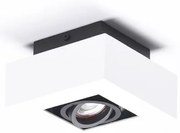 Spot aplicat directionabil de tavan/plafon NIKEA 1 GU10 alb/negru