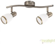 Lustra, Plafoniera cu 2 spoturi design modern, finisaj bronz, Elite 5971 RX