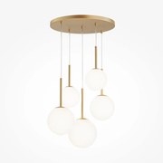 Lustra cu 5 pendule design modern Basic form auriu