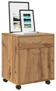 vidaXL Dulap cu roți, stejar artizanal, 45x38x54 cm, lemn prelucrat