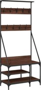 vidaXL Suport de haine cu raft pantofi, stejar maro, 80x40x184 cm