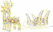 vidaXL Sanie cu ren cu 160 LED Alb cald 30 x 12 x 54,5 cm PET