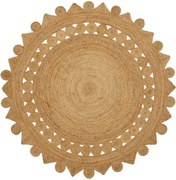 vidaXL Covor Maro Ø 180 cm Iută