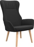 vidaXL Scaun de relaxare, negru, material textil