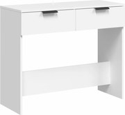 vidaXL Măsuță consolă, alb, 90x36x75 cm, lemn prelucrat