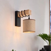 BRILAGI - Aplică de perete NUBILA 1xE27/60W/230V maro/negru